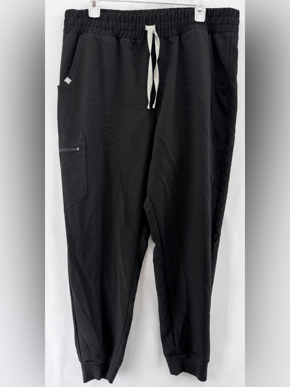 Figs Black Zamora High Waisted Scrub Jogger Pants Size XL